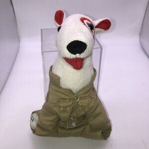 2005 Target Bullseye Safari Khaki Referral Program Dog Stuffed Animal Plush 7"